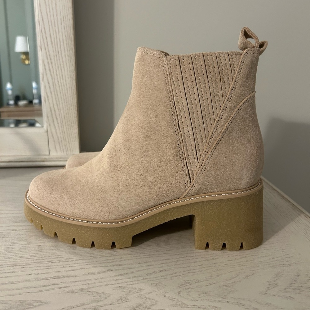 Dolce Vita Cream Ankle Booties
